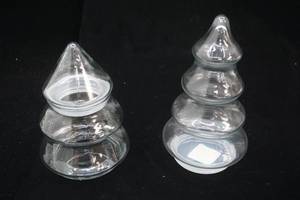 lot 360 image: Vintage Anchor Hocking Clear Christmas Tree Libby Clear Christmas Tree