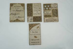 lot 393 image: Decorative Stone Plaques with Inspirational Quotes