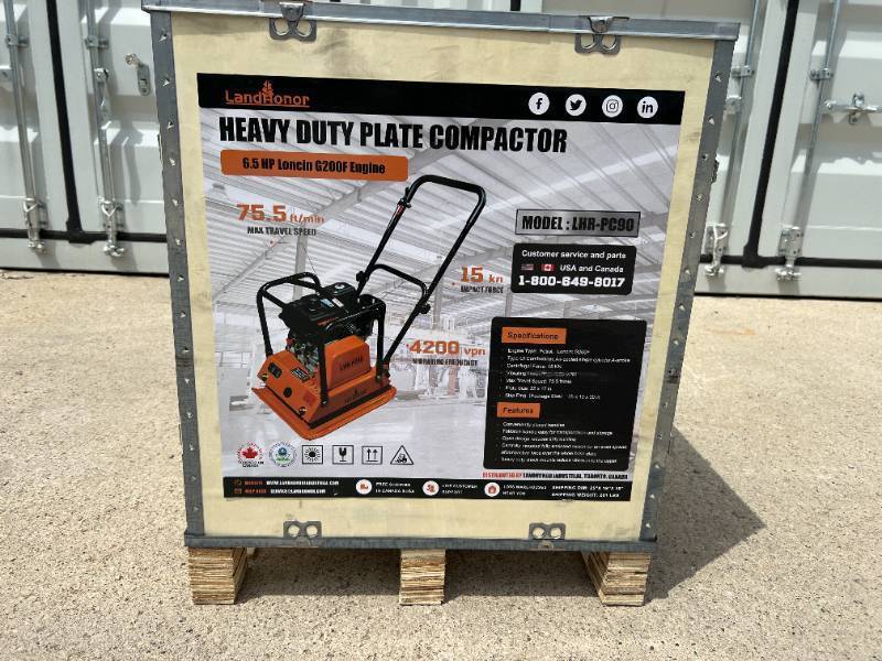 lot 9190 image: LandHonor Heavy Duty Plate Compactor (PC90H)
