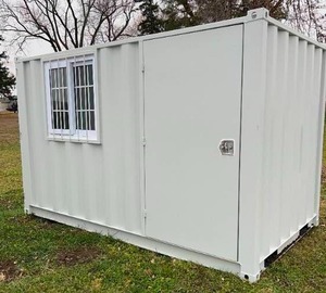 lot 410 image: 10 Foot Shipping Container w Side Door & Window