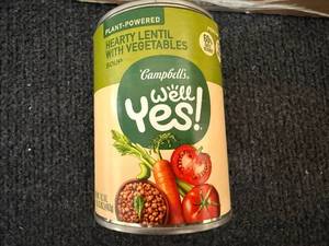 lot 203 image: 12 Cans Of Cambells Lentil & Vegetable Soup