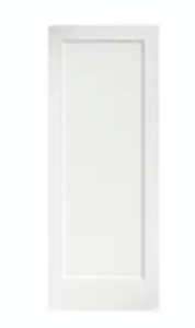 lot 18 image: 80 X 24 Shaker White 1-Panel Slab Door