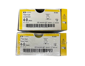 lot 26 image: Lot of 2 Covidien SG-5654 36-Pack 4-0 (2 Metric) 18 Edgellant P-13 Cutting 38 13mm Plain Gut Absorbable Suture - Exp 525 Box Is At Least 75% Full 1025 Appears Sealed