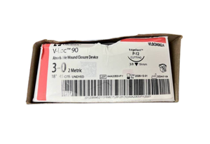 lot 53 image: Covidien VL0CM0024 12-Pack V-Loc 90 3-0 (2 Metric) 18 Edgellant P-12 Cutting 38 19mm Absorbable Wound Closure Device - Exp 1226 Box Is At Least 75% Full