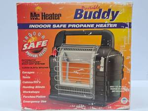 lot 130 image: New Unused MR. HEATER Portable Buddy Propane Heater
