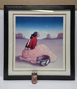 lot 142 image: Beautiful Large Framed R.C. GORMAN Pencil Signed Lithograph