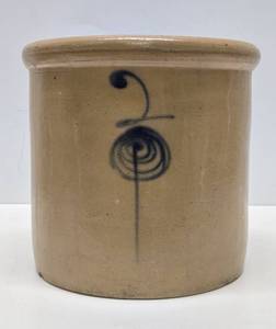 lot 169 image: Antique 2 Gallon Salt Glaze Stoneware Crock 