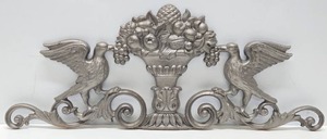 lot 188 image: Large Ornate Cast Metal Wall Sculpture