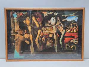 lot 214 image: Large Vintage Salvador Ali Framed Print - Metamorphosis