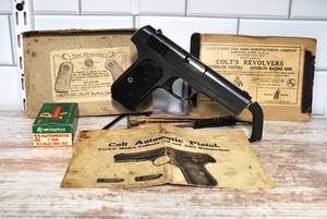 lot 280 image: FIREARM - Colt 1903 Pocket Hammerless .32ACP  MFG 1919