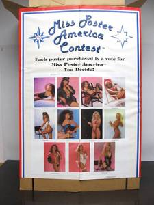 lot 260 image: NOS Store Display MISS POSTER AMERICA Contest Complete w Unopened Posters