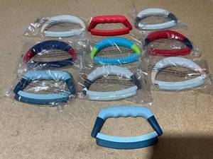 lot 220 image: LOT OF 10 Kuhn Rikon Straight Mezzaluna Knife Set Dishwasher Safe