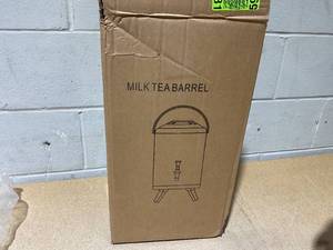 lot 228 image: Milk Tea Barrel 12L Measurements 27x27x49