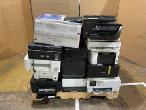 lot 109 image: PALLET OF MISCELLANEOUS USED PRINTERS