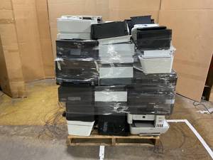 lot 110 image: PALLET OF MISCELLANEOUS USED PRINTERS