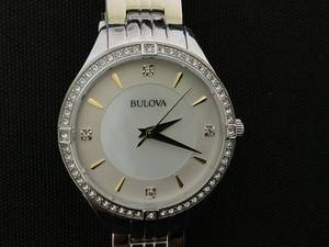 lot 15 image: Bulova Womens Crystal Stainless Steel Bracelet Watch 32mm #96L282  Includes Attachments Shown In Picture.