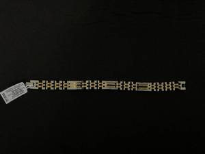 lot 18 image: MCY Mens Diamond Two-Tone Link Bracelet (12 ct. t.w.) in Stainless Steel and Yellow Ion-Plate