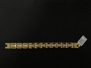 lot 19 image: MCY Mens Single-Cut Diamond Bracelet in Stainless Steel and Yellow Ion-Plated (110 ct. t.w.)