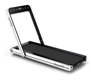 lot 8 image: Costway SuperFit 4.75HP 2 In 1 Folding Treadmill WRemote APP Control Silver