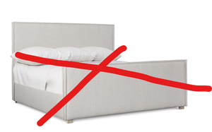 lot 201 image: Sawyer Upholstered Standard King HEADBOARD ONLY (Missing Parts or Pieces)