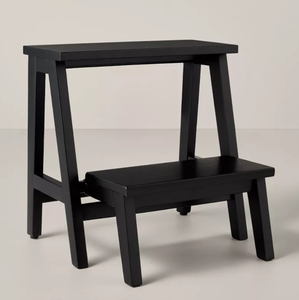 lot 203 image: Hearth & Hand 18 Wood Kitchen Step Stool - Hearth & Hand with Magnolia (Damaged)