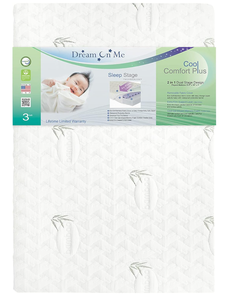 lot 213 image: Dream On Me Aster, Cool Comfort Plus I Convoluted Gel Palyard Mattress I Waterproof I 3 Mattress I Convoluted Gel Bamboo Fabric Cover