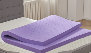 lot 216 image: SINWEEK BDEUS 2 inch Memory Foam Mattress Topper Pad Foam Beds Topper Twin-XL Size Lavender 39inx80inx2in