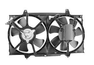 lot 246 image: Agility Auto Parts 6029102 Dual Radiator and Condenser Fan Assembly for Nissan Specific Models