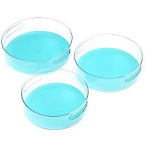 lot 302 image: Improvements 3-piece Clear High Wall Turntables Storage