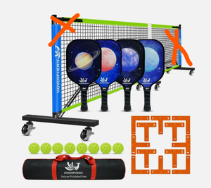 lot 406 image: Hoverphenix Pickleball Set for Driveway Portable MISSING NET