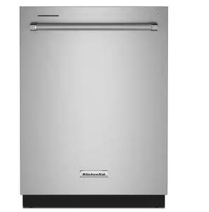 lot 30 image: KitchenAid 24 in. PrintShield Stainless Steel Top Control Built-In Tall Tub Dishwasher with Stainless Steel Tub, 44 dBA (Transit Damage)