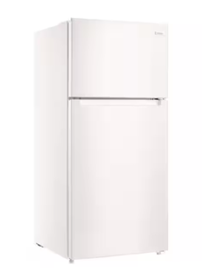 lot 57 image: Vissani 14.2 cu. ft. Top Freezer Refrigerator in White, Garage Ready (Transit Damage See Pictures)