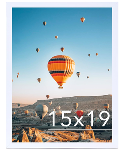 lot 271 image: JCJMY 15x19 Picture Frame White for Poster Photo Picture, Horizontal and Vertical Formats for Wall Hanging, 15 x 19 Wall Gallery Poster