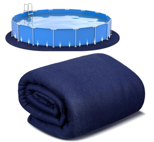 lot 272 image: Tinideya Oval Pool Liner Pad Strong Durable Puncture Resistant Floor Mat Polyester Geotextile Above Ground Pool Accessories Delicate Floor Pad for Swimming Pools Bath, Navy(15 x 30 ft)