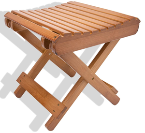lot 428 image: LOYPP Folding Bamboo Stool for Shower, Leg Shaving and Foot Rest, Natural Bamboo Folding Stool, Folding Bamboo Shower Seat, Fully Assembled, 12 Inch High 11D x 11W x 12H