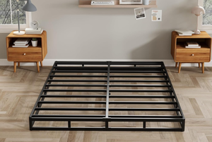 lot 430 image: AROMUSTIME Box Spring Full Size Bed 5 Inch Low Profile Black Heavy Duty Metal Mattress Foundation Easy AssemblyNon-SlipNoise Free