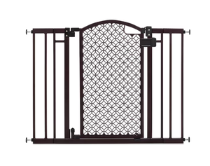 lot 432 image: Summer Infant 42-in x 30-in PressureHardware Mounted Bronze Metal Safety Gate with Extensions