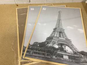 lot 334 image: upsimples 20x30 Poster Frame Natural 3 Pack, Scratch-Proof Picture Frames 20 x 30 for Photo Gallery - Slide-In Strips, Horizontal or Vertical Wall Mounting