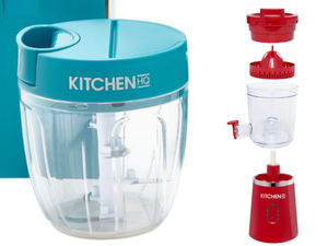 lot 286 image: BUNDLE OF 2 Kitchen HQ  Pull Chopper & Kitchen HQ One-Touch Juicer USED