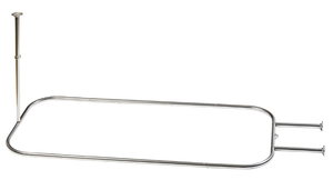 lot 287 image: Zenna Home Rustproof Round Shower Curtain Rod for Clawfoot Tub with Easy Installation, Oval Hoop Shower Curtain Rod, Fits Areas up to 70.5 by 28 Inches, Chrome