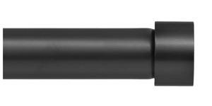 lot 447 image: Ivilon Drapery Window Curtain Rod - End Cap Style Design 1 Inch Pole. 48 to 86 Inch Color Black