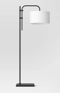 lot 458 image: Threshold 72x16 Knox Floor Lamp - Threshold Modern Black Standing Lamp with Dimmer Switch