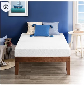 lot 318 image: Best Price Mattress 5 Inch Twin Mattress, Cooling Gel Memory Foam Mattress for Kids and Adults, Medium Firm Mattress, Bed-in-A-Box, White