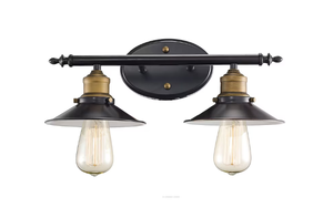 lot 326 image: Trans Globe Griswald 16-in 2 -Light Oil-rubbed Bronze Farmhouse Vanity light