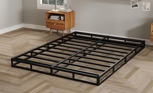 lot 330 image: AROMUSTIME Box Spring Full Size Bed 5 Inch Low Profile Black Heavy Duty Metal Mattress Foundation Easy AssemblyNon- SlipNoise Free