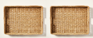 lot 462 image: Hearth & Hand with Magnolia Natural Woven Rectangular Tray - Hearth & Hand with Magnolia Artisanal, Farmhouse Style, IndoorOutdoor Use