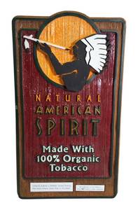 lot 35 image: Collectors Natural American Spirit Advertising Sign