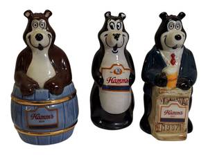 lot 43 image: Vintage Collectible Hamms Beer Figurines