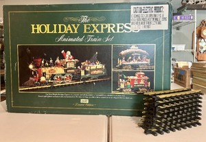 New Bright Holiday Express Animated Train Set & Santa's Toy Shop Caboose