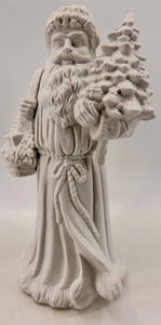 lot 45 image: Department 56 Porcelain Santa with Tree